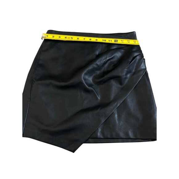 Black Faux Wrap Mini Skirt by Mango - Chic Women’s Outfit Essential Medium - Picture 5 of 8